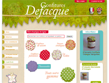 Tablet Screenshot of confitures-defacque.com